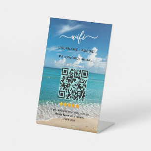 Panneau wifi de location de vacances élégante sur
