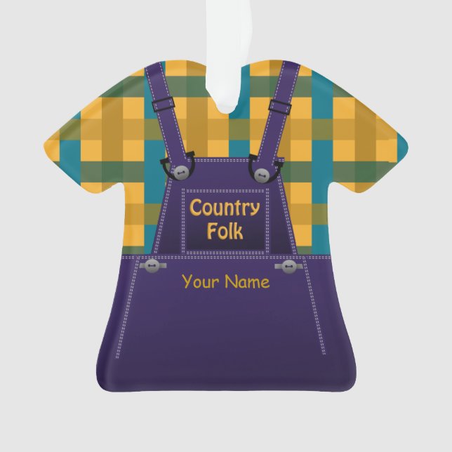 Panneaux de personnage de pays Plaid personnalisé (devant)