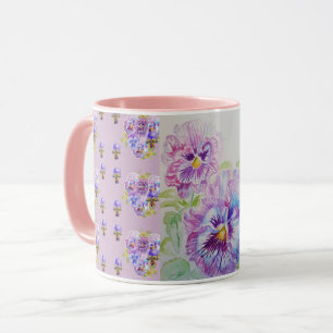 Panneaux Lilac mauve Aquarelle Peinture Mug