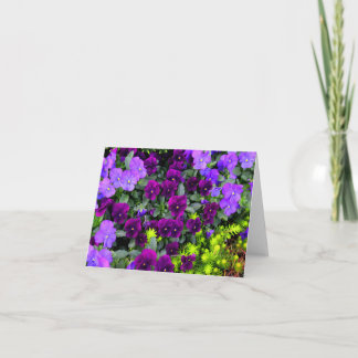 Panneaux violets pliés Carte de note, Horizontal