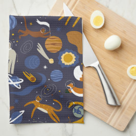Paño de cocina Animals Outer Space Geschirrtuch