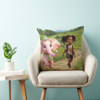 Panola & L'Éléphant d'Ivoire Coussin de l'Aimé