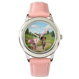 Panola und die elfenbeinige Elefantenuhr Armbanduhr