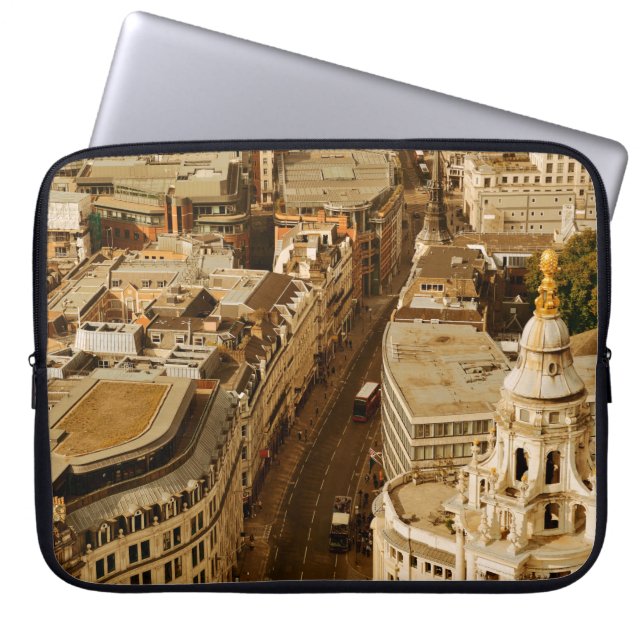 Panorama auf die Londoner Dachterrasse mit Stadtar Laptopschutzhülle (Vorderseite)