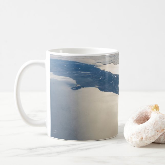 Panorama aus dem Weltraum Highlight Koch Straße Kaffeetasse (Mit Donut)