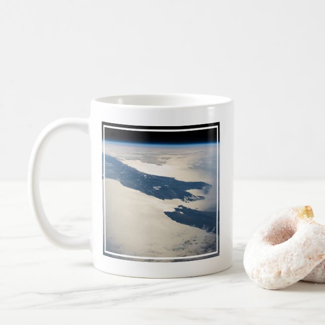 Panorama aus dem Weltraum Highlight Koch Straße Kaffeetasse (Mit Donut)