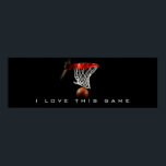Panorama Basketball Poster I Liebe Dieses Spiel<br><div class="desc">Ich Liebe dieses Spiel. Beliebte Sportarten - Basketball Game Ball Image.</div>
