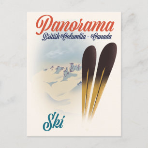 Panorama British Columbia Kanada Skiplakat Postkarte