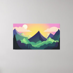 Panorama der Berglandschaft Leinwanddruck