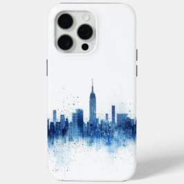 Panorama der blauen Großstadtarchitektur Case-Mate iPhone Hülle