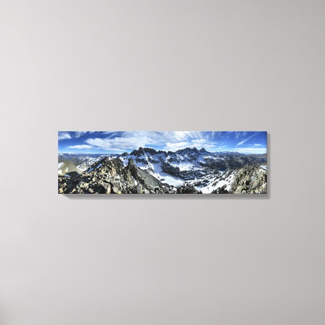 Panorama der Minarets und des Iceberger Sees - Sie Leinwanddruck (Vorderseite)