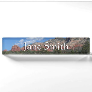 Panorama der Roten Felsen in Sedona Arizona Namensplakette