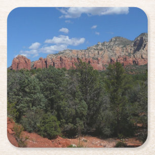 Panorama der Roten Felsen in Sedona Arizona Rechteckiger Pappuntersetzer