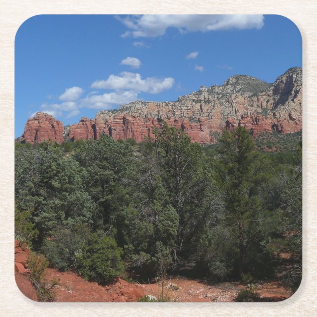 Panorama der Roten Felsen in Sedona Arizona Rechteckiger Pappuntersetzer (Vorderseite)