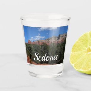 Panorama der Roten Felsen in Sedona Arizona Schnapsglas