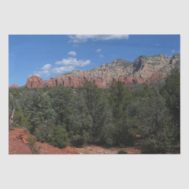 Panorama der Roten Felsen in Sedona Arizona Seidenpapier (Vorderseite)