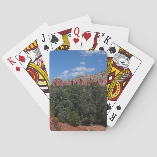Panorama der Roten Felsen in Sedona Arizona Spielkarten (Rückseite)