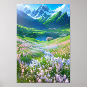 Panorama der Schönheit der Natur Poster