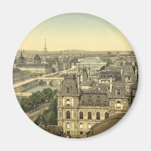 Panorama der sieben Brücken, Paris, Frankreich Magnet