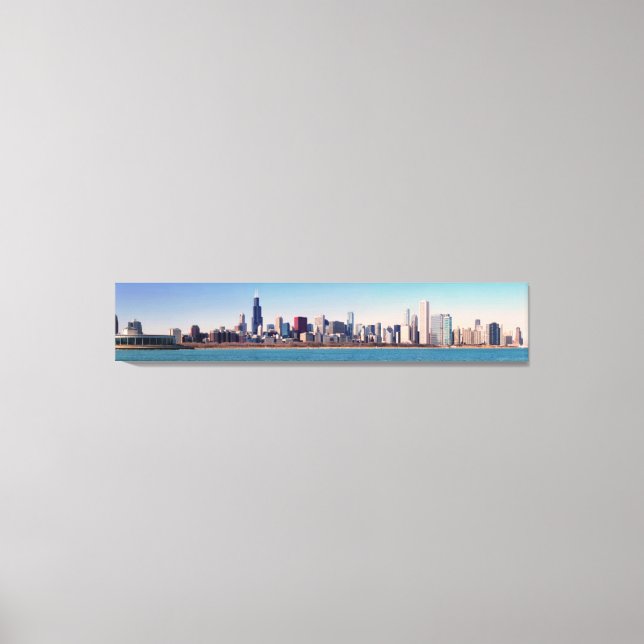 Panorama der Skyline von Chicago Leinwanddruck (Vorderseite)