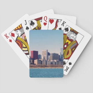 Panorama der Skyline von Chicago Spielkarten