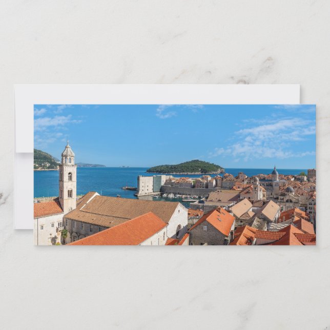 Panorama der Stadt Dubrovnik - Kroatien Dankeskarte (Vorderseite)