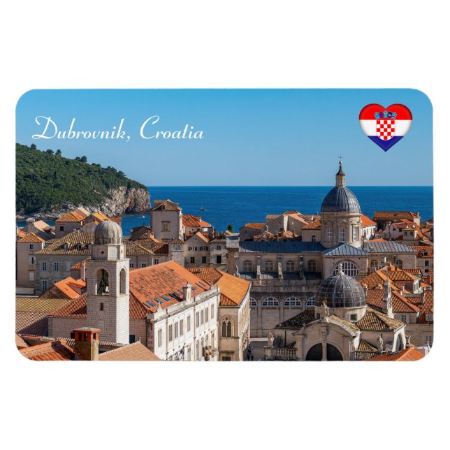 Panorama der Stadt Dubrovnik - Kroatien Magnet (Horizontal)