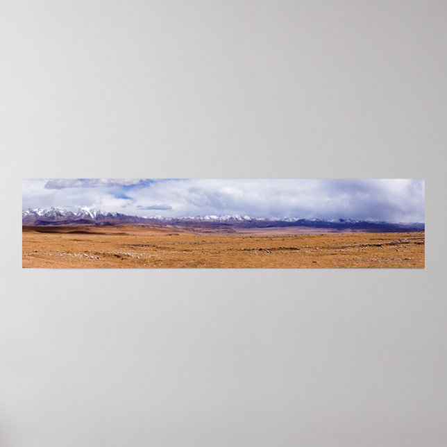 Panorama der tibetischen Landschaft Poster (Vorne)