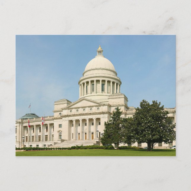 Panorama des Arkansas Staat Hauptstadt Gebäude Postkarte (Vorderseite)