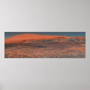 Panorama des Berges Sharp auf den Mars Poster
