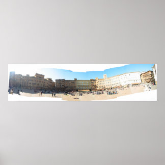 Panorama des Campo in Siena Poster