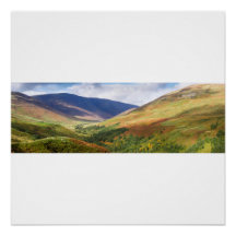Panorama des Highlands écossais Poster brillant