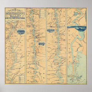 Panorama des Mississippi-Tals Poster