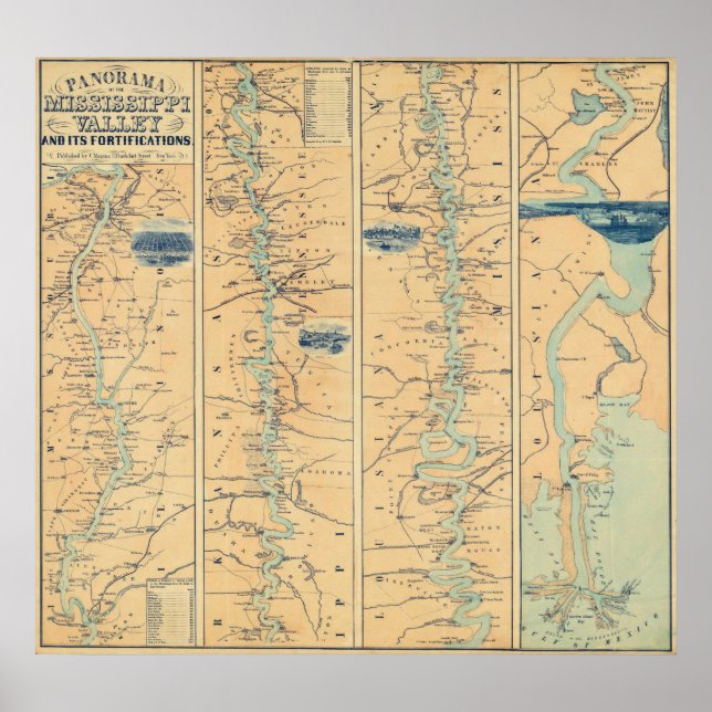 Panorama des Mississippi-Tals Poster (Vorne)
