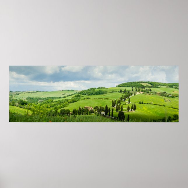 Panorama du paysage toscan Poster (Devant)