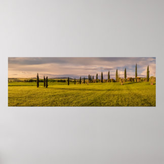 Panorama du paysage toscan Poster