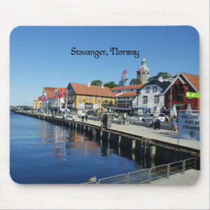 Panorama-Foto von Stavanger, Norwegen Mousepad