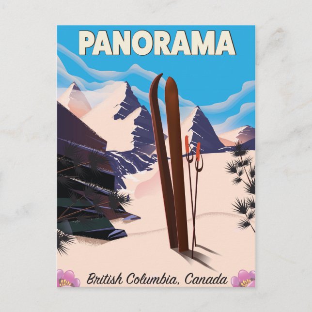 Panorama Kanada Reiseplakat Postkarte (Vorderseite)