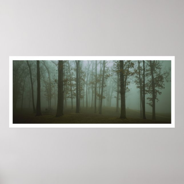 Panorama-Landschaft des glamourösen Waldes Poster (Vorne)