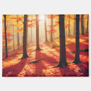 Panorama Landschaft Herbstwald Natur ruhig Magnet