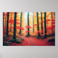 Panorama Landschaft Herbstwald Natur ruhig