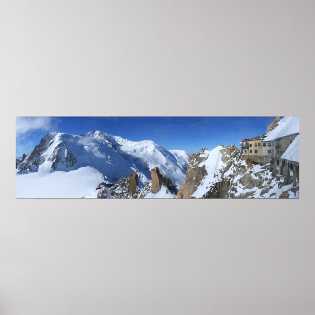 Panorama Mont Blanc Frankreich Poster (Vorne)