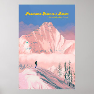 Panorama Mountain Ski Resort Reiseplakat Poster