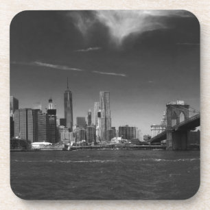 Panorama-Schwarz-weiß Brooklyn Untersetzer