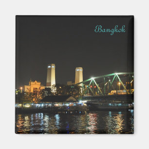 Panorama von Bangkok bei Nacht Magnet