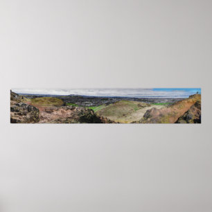 Panorama von Edinburgh Schottland vom Arthur-Platz Poster