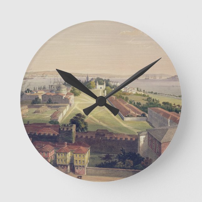 Panorama von Konstantinopel, Platte 22 von 'Aya So Runde Wanduhr (Vorderseite)