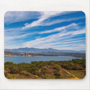 Panorama von Lake Cachuma Santa Ynez Mountain Foto Mousepad
