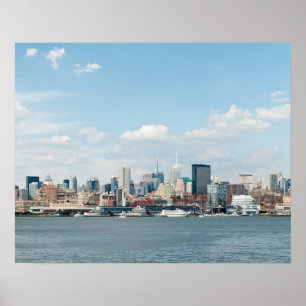 Panorama von Midtown Manhattan über dem Hudson Poster
