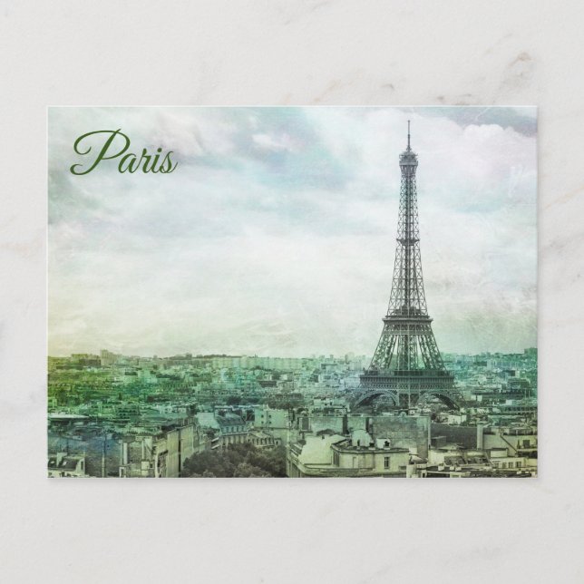 Panorama von Paris Postkarte (Vorderseite)
